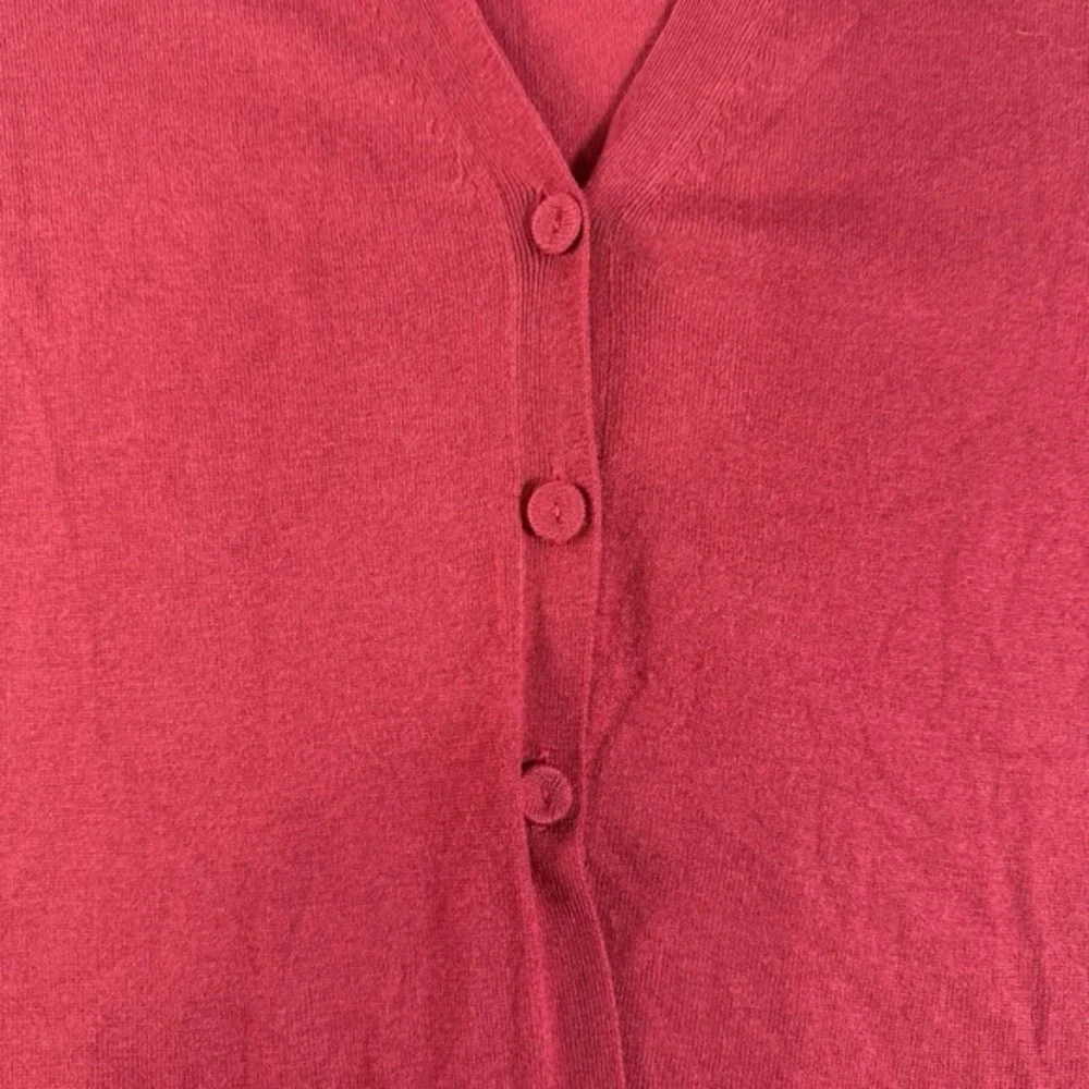 J. Jill Large Red Wool‎ Blend Button Front Cardigan Sweater Women's L